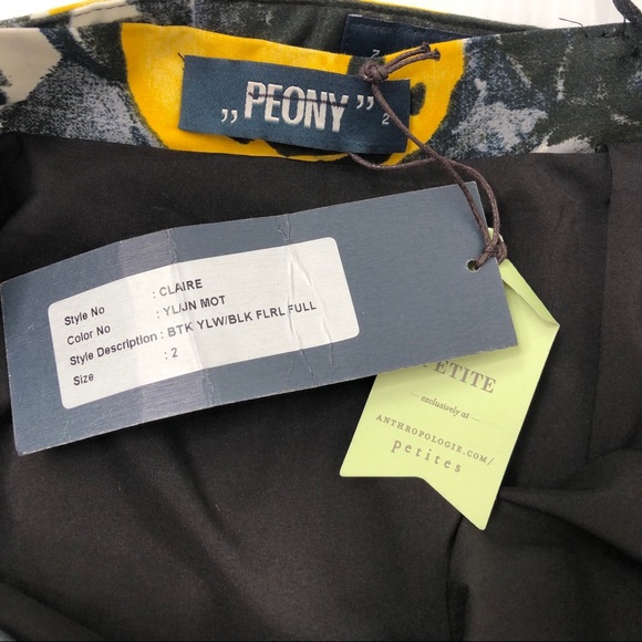 Anthropologie PEONY Briar Yellow Midi Skirt - Picture 7 of 8